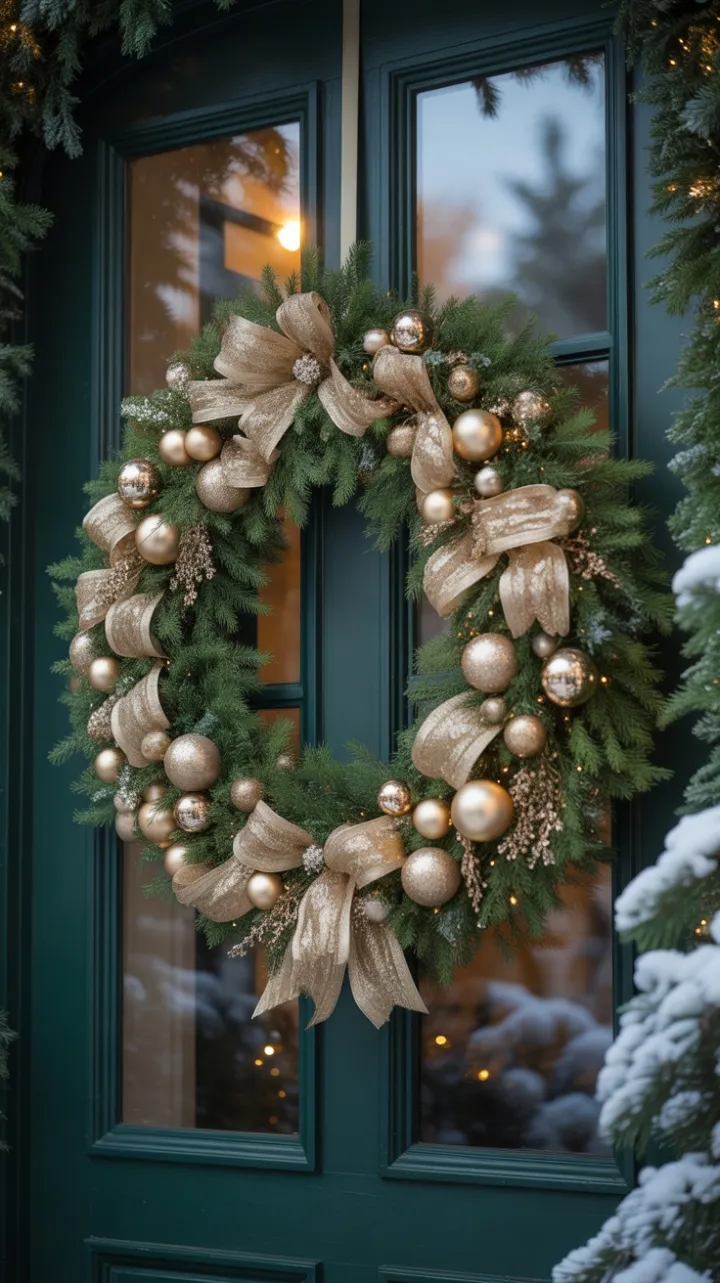 Gilded Wreath and Warm Holiday Glow