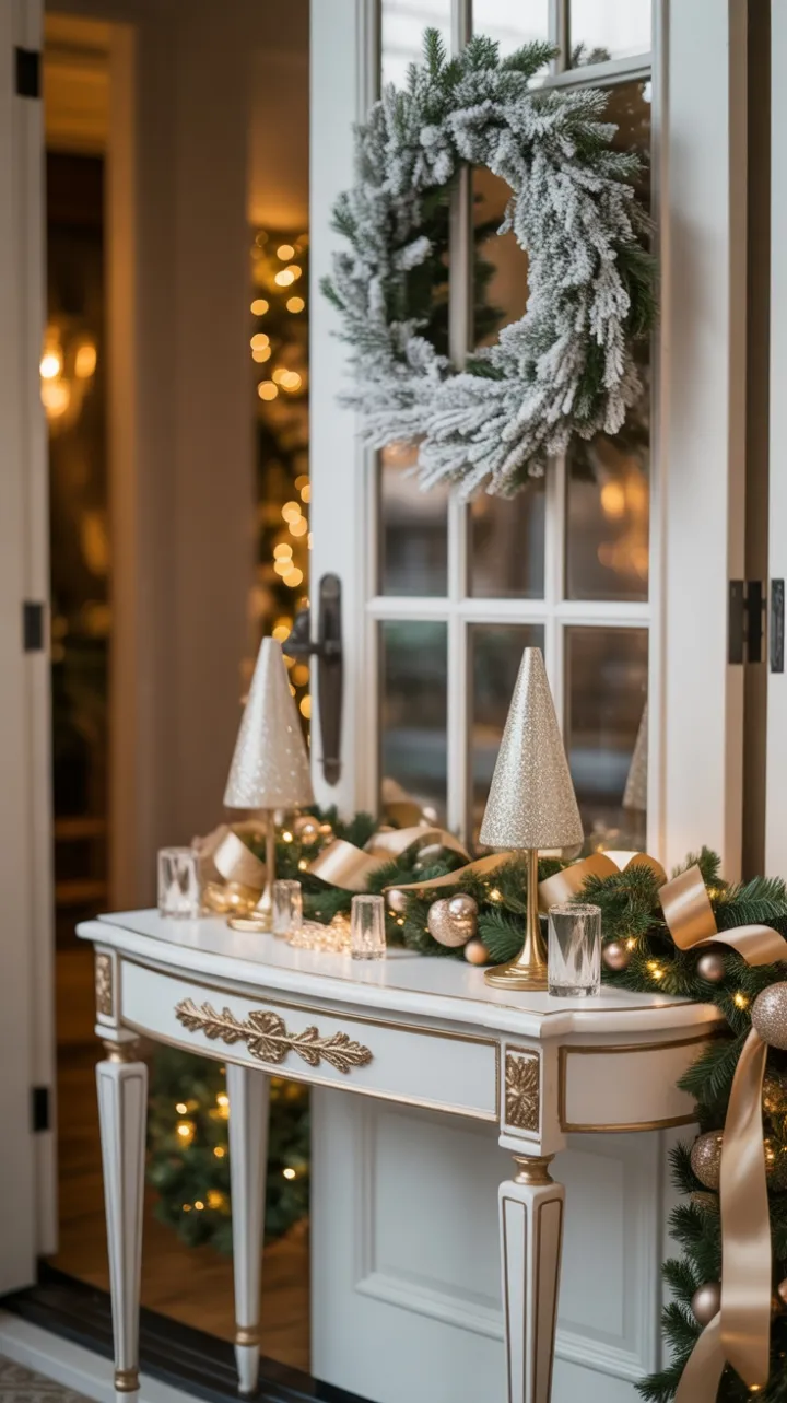 Gilded Holiday Welcome with Crystal Accents