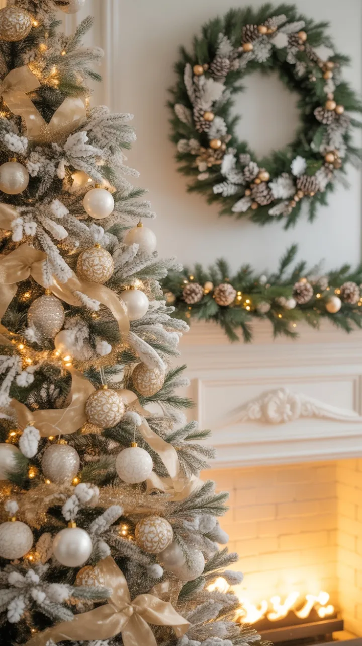 Hearthside White and Gold Holiday Splendor