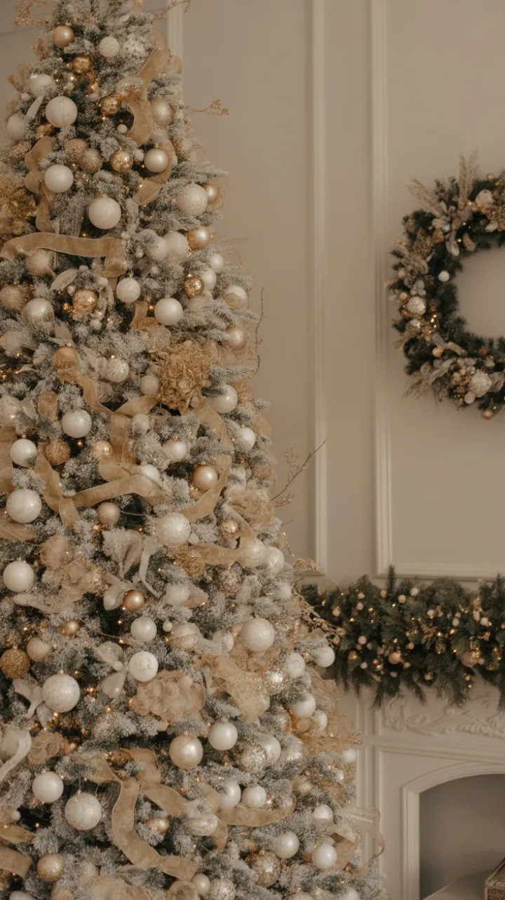 Gilded Holiday Elegance in a Warmly Lit Parlor