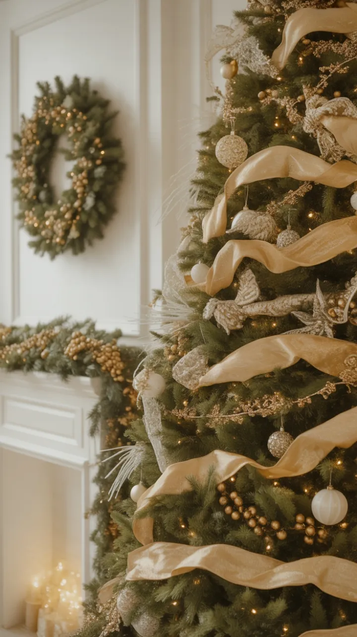 Gilded Christmas Elegance in a Luxurious Parlor