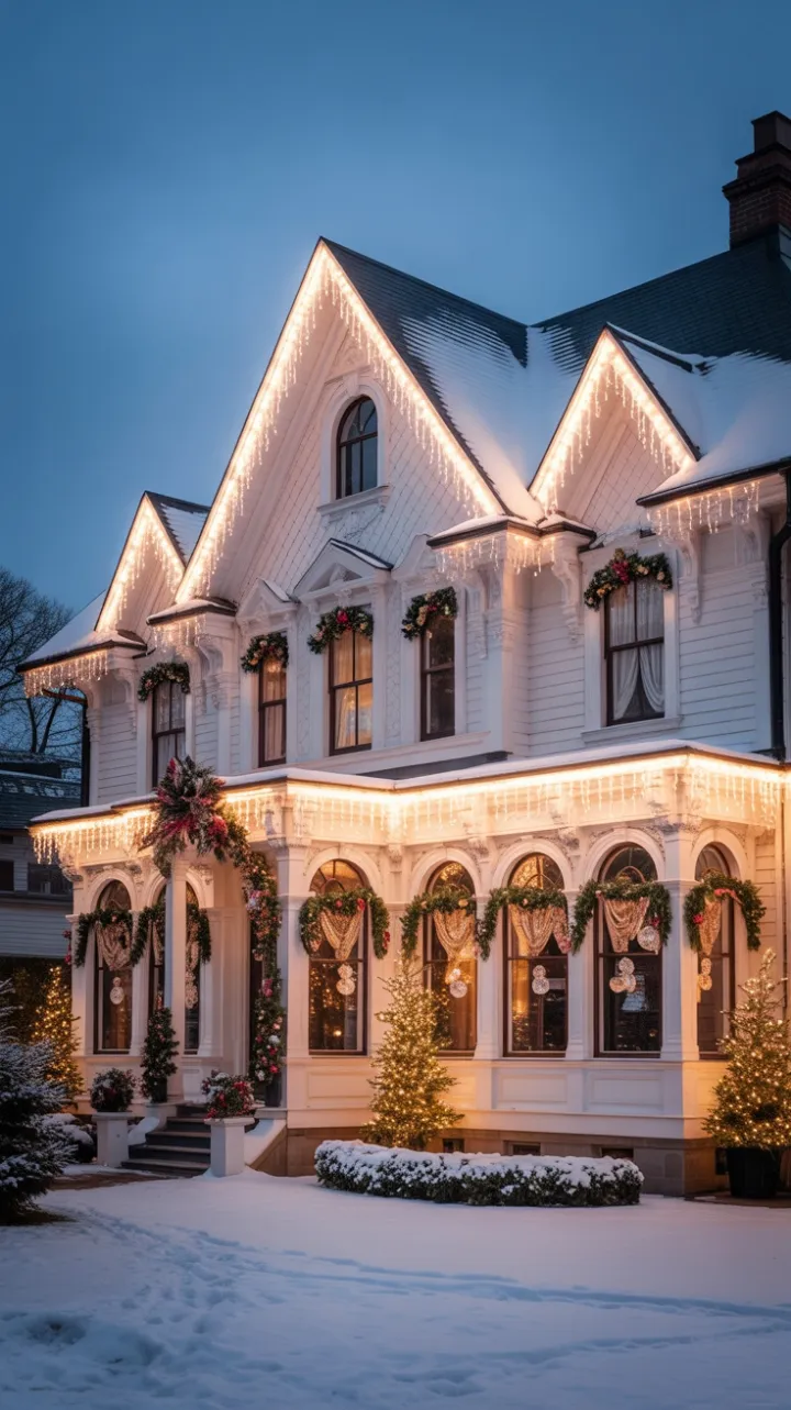 Crystal-Kissed Victorian Christmas in Fresh Snow
