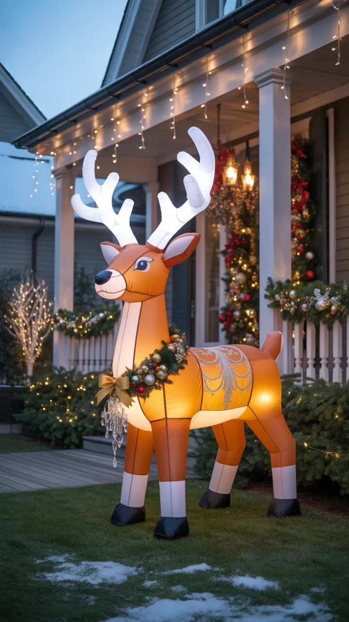Gilded Reindeer Winter Wonderland