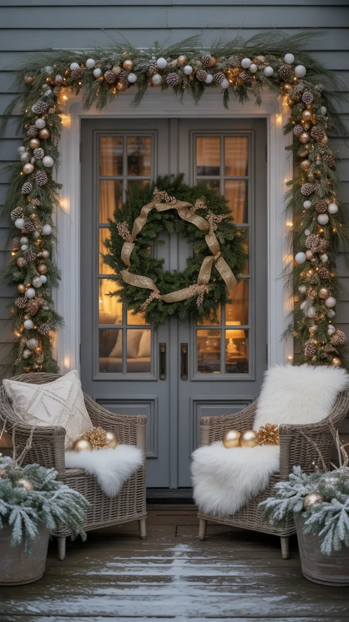 Gilded Evergreen Holiday Welcome