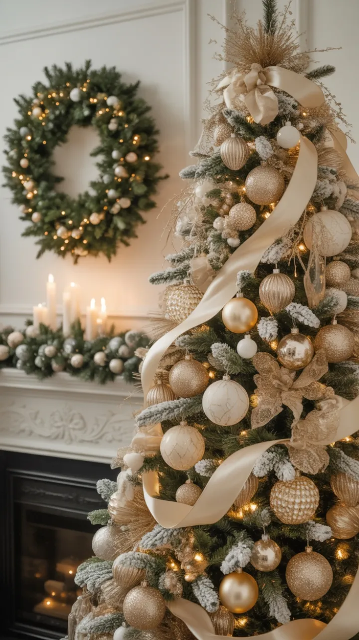 Gilded Holiday Elegance in a Candlelit Parlor