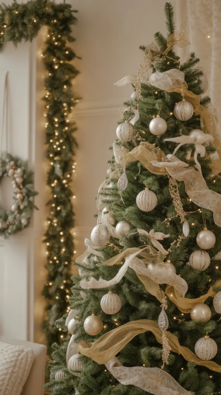 Gilded White and Gold Christmas Glow