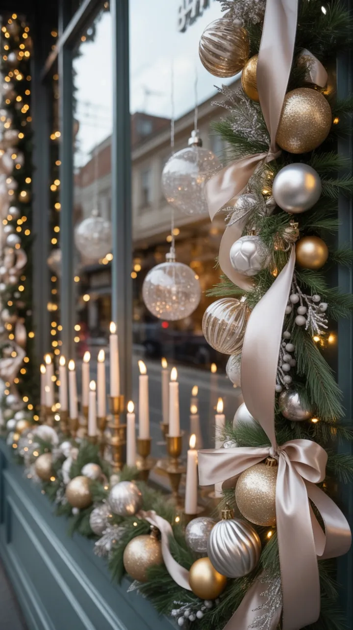 Gilded Christmas Glow at Dusk