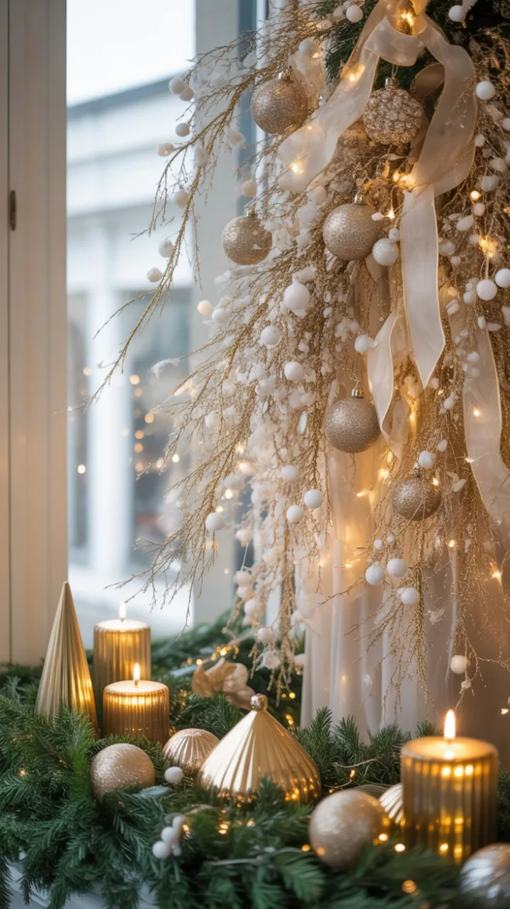 Gilded Winter Glow of Crystal and Gold