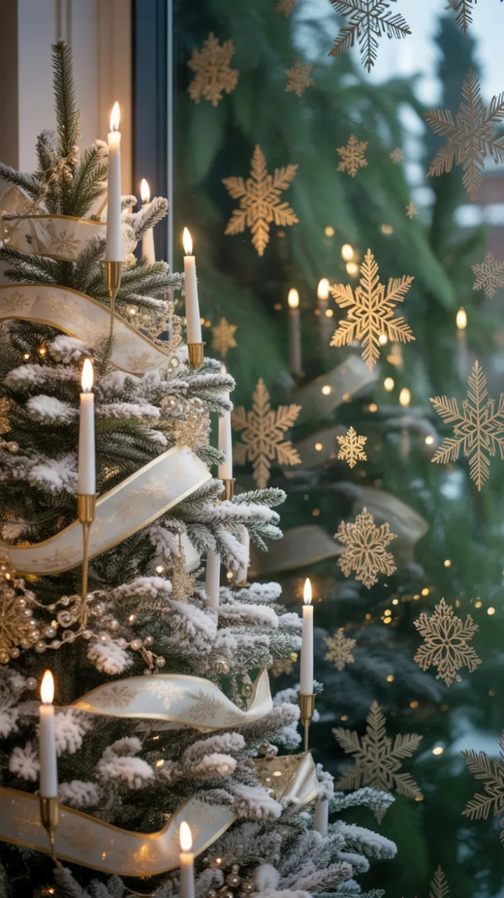 Snow-Kissed Elegance in Gold and Candlelight