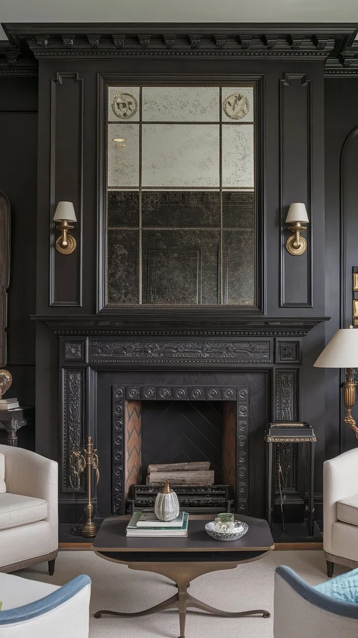 This modern fireplace is the heart of this home.  The shiplap fireplace wall, featuring a built-in TV and cleverly designed fireplace seating, is a showstopper.  The fireplace liner is flawlessly integrated into the flush wall fireplace, and the built-in shelves add practical storage.  The faux fireplace mantels are the perfect finishing touch, creating a space that's both stylish and comfortable.  This fireplace wall is more than just a feature; it's a statement.