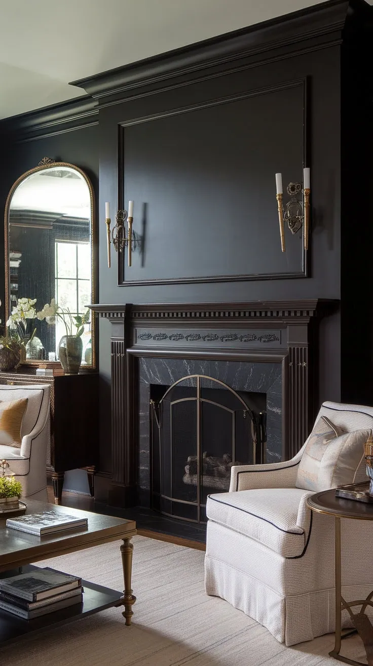 This stunning fireplace wall is the heart of this modern living room.  The flush wall fireplace, a masterpiece of clean lines and functionality, features a shiplap fireplace design that adds warmth and texture.  The built-in seating area next to the modern fireplace offers the perfect spot to relax, while the integrated TV and built-in shelves complete this exceptional tv and fireplace build-out.  No need for faux fireplace mantels here – the fireplace liner speaks for itself.