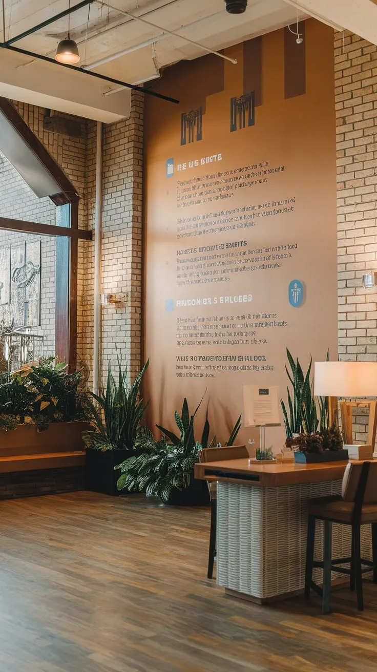 Step into our welcoming Entry Comm Center, a thoughtfully designed church connection center where history, faith, and community converge. The church information wall guides you, while the cozy church welcome center offers a warm greeting. This multi-purpose building showcases innovative church lobby design and inspiring church foyer ideas.