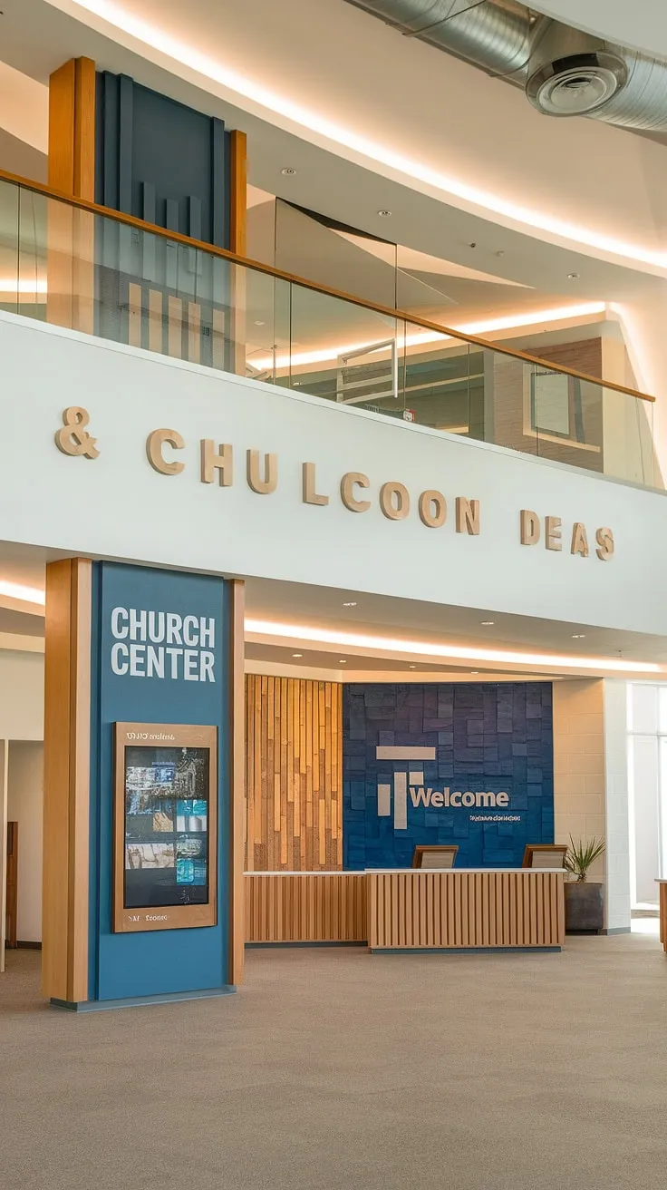 Step into a welcoming space where community thrives. Our multi-purpose building seamlessly blends an inviting entry comm center with a dedicated church connection center, complete with a thoughtfully designed church lobby, information wall, and welcome center. Church foyer ideas come to life in this bright and functional space.