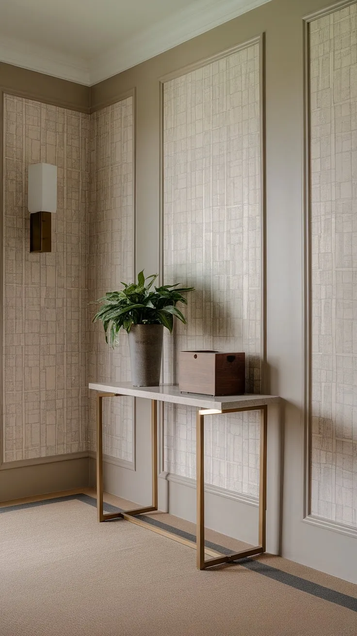 Step into serenity. This minimalist entryway, with its cozy hallway and elegant design, offers the perfect blend of modern and inviting. Entry room goals achieved.
