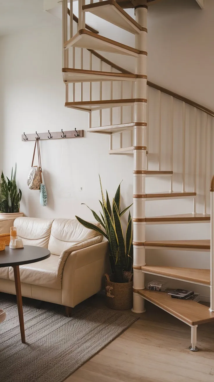 This stunning entryway stair, complete with a staircase bar under stairs and under stairs storage, is the ultimate downstairs design ideas solution. Clever stairs design with storage maximizes space in this small living room under stairs, offering practical stair shelf ideas and showcasing innovative below stairs interior design.