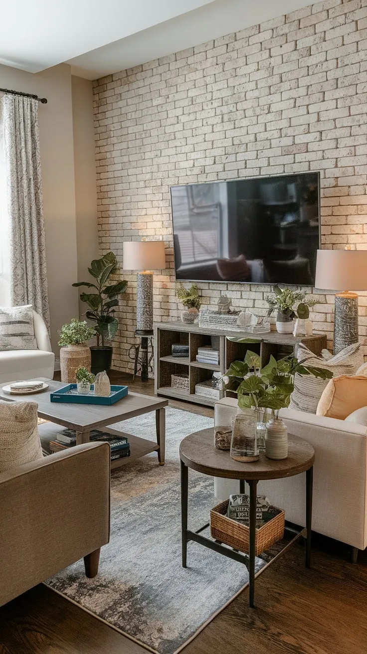 Transform your basement living rooms with this inspiring living room wall designs featuring a family room tv wall and accent walls in living room. The perfect blend of style and comfort.