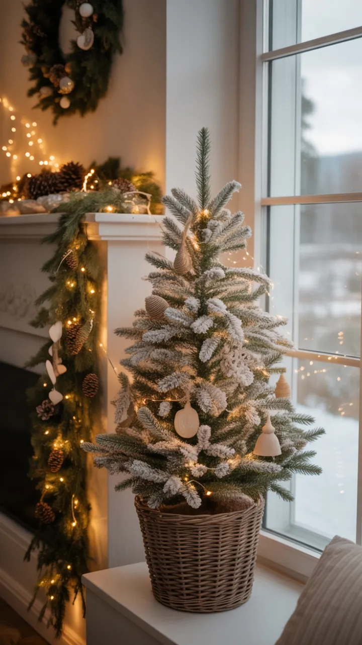 Cozy Farmhouse Christmas by the Snowy Window