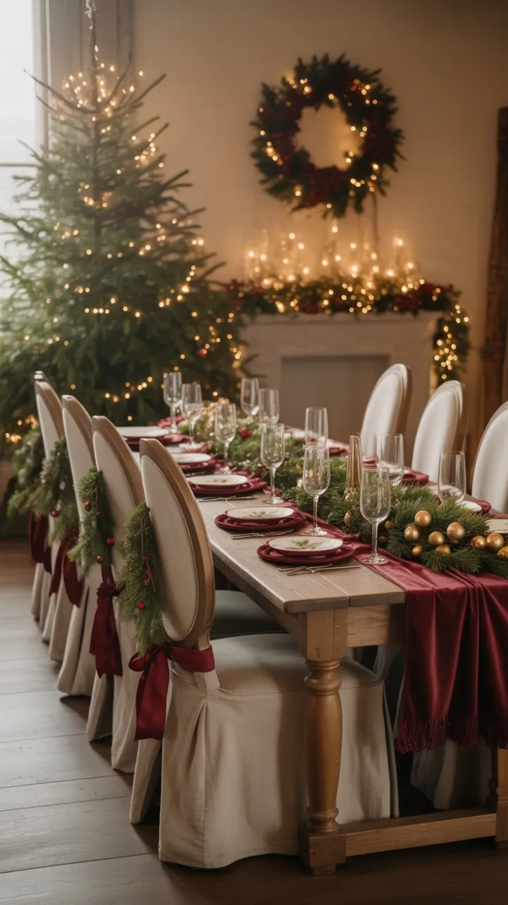 A Farmhouse Christmas in Velvet and Pine