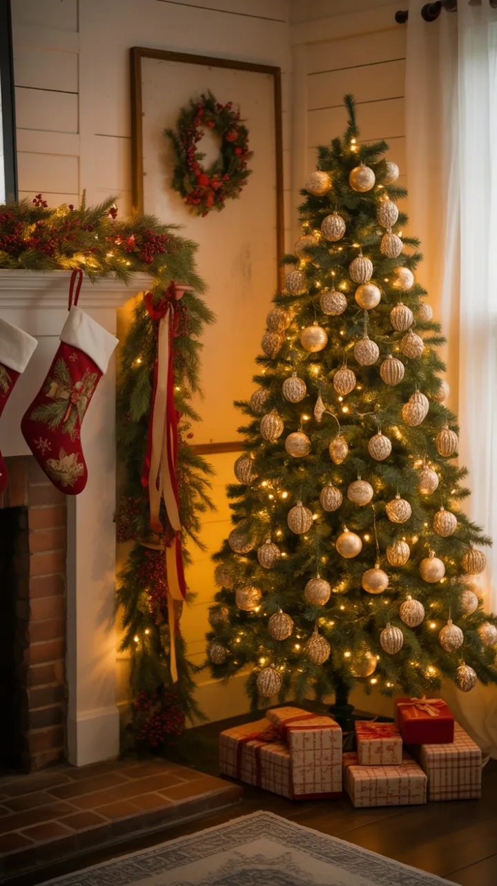 Farmhouse Hearth Dressed for Christmas