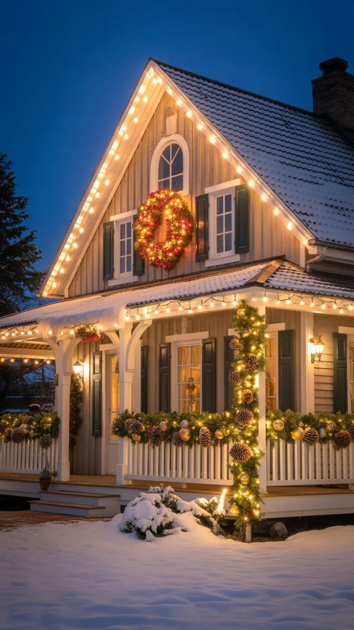 Twinkling Winter Welcome at the Christmas Farmhouse