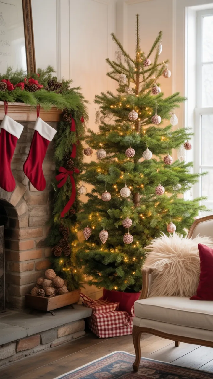 Heirloom Ornaments and Fireside Farmhouse Warmth