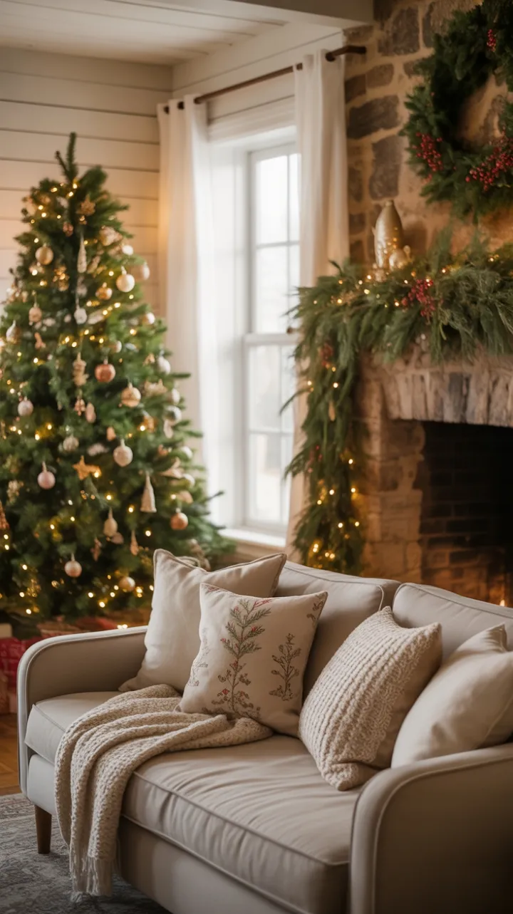 Cozy Vintage Farmhouse Christmas by the Hearth