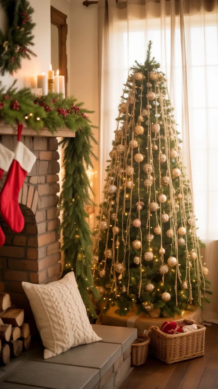 Cozy Farmhouse Christmas Bathed in Golden Light