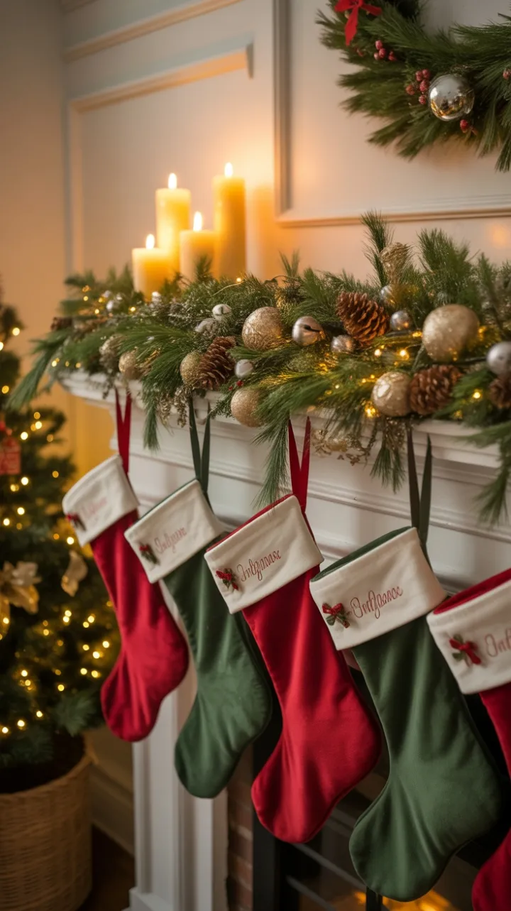 Cozy Farmhouse Mantel Dressed in Timeless Christmas Charm