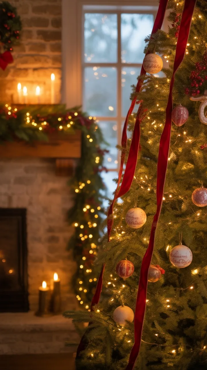 Candlelit Farmhouse Christmas with Vintage Ornaments