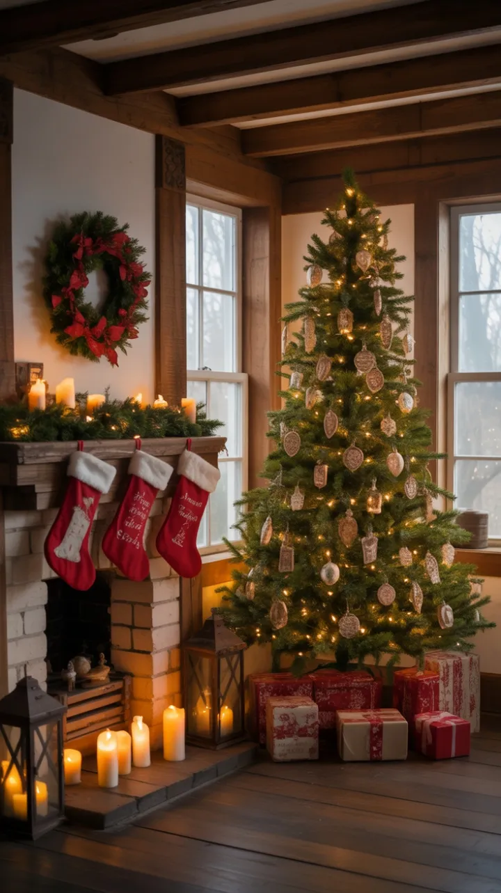 Candlelit Farmhouse Christmas with Heirloom Ornaments