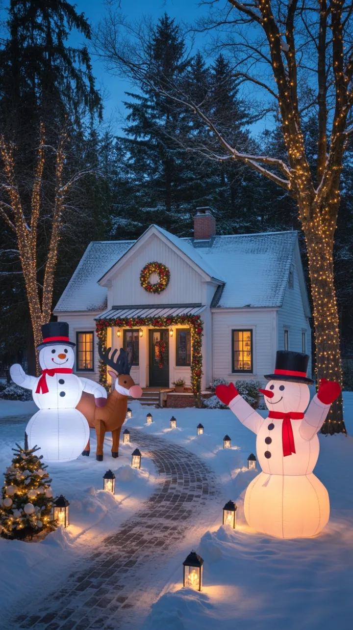 Sunset Magic at the Snowy Christmas Farmhouse