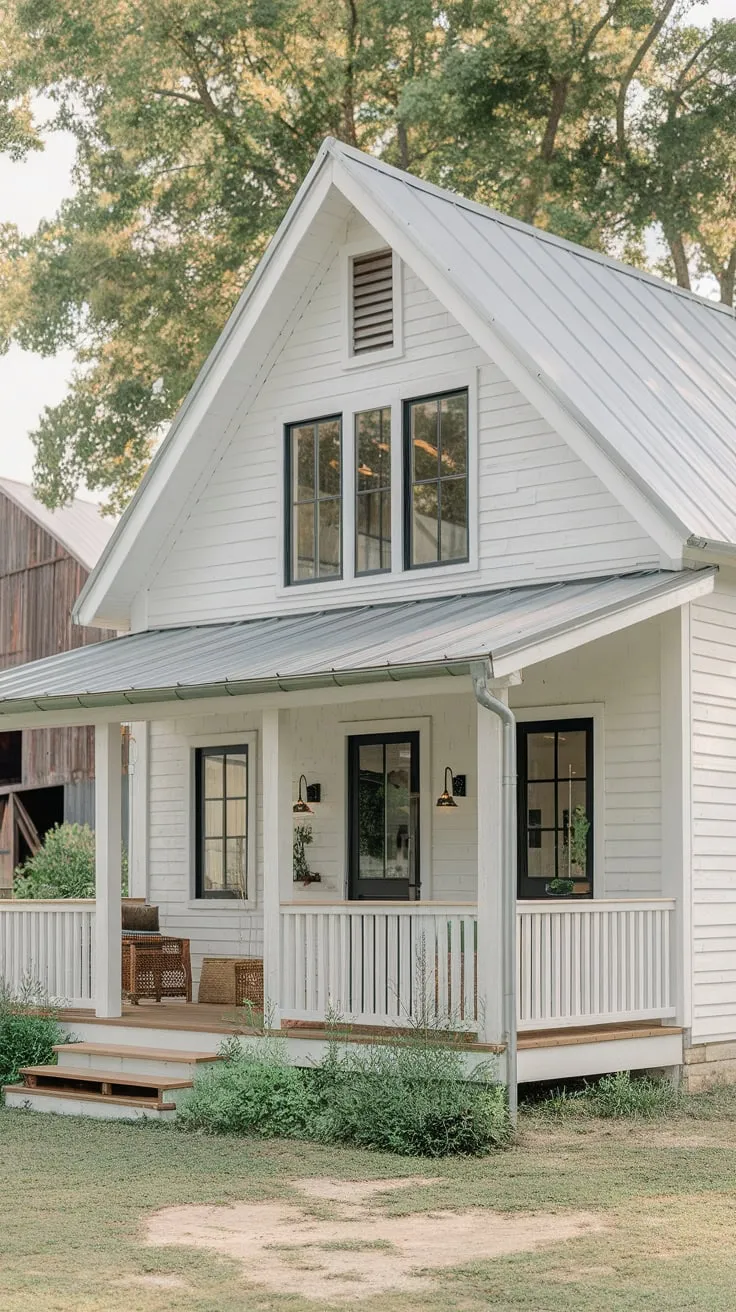 Modern Meets Farmhouse: A Cozy Front Porch Retreat
