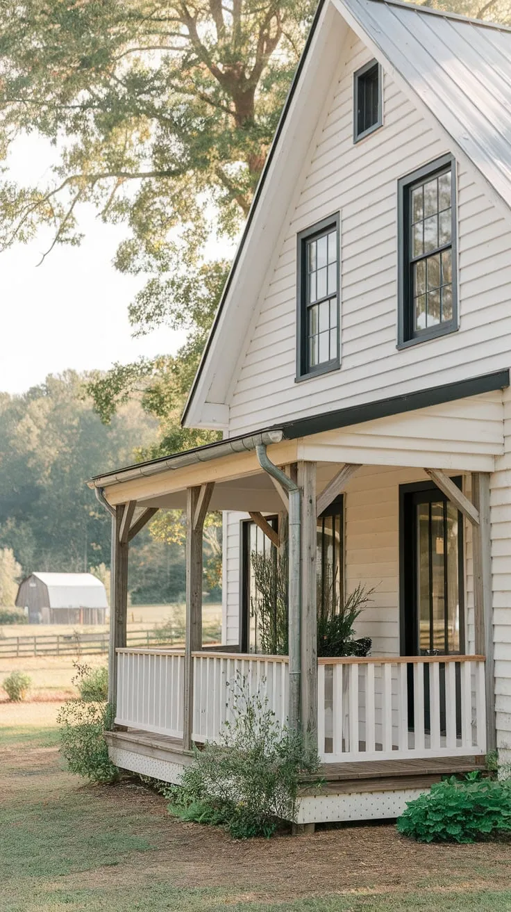 Serene Farmhouse Front Porch Oasis