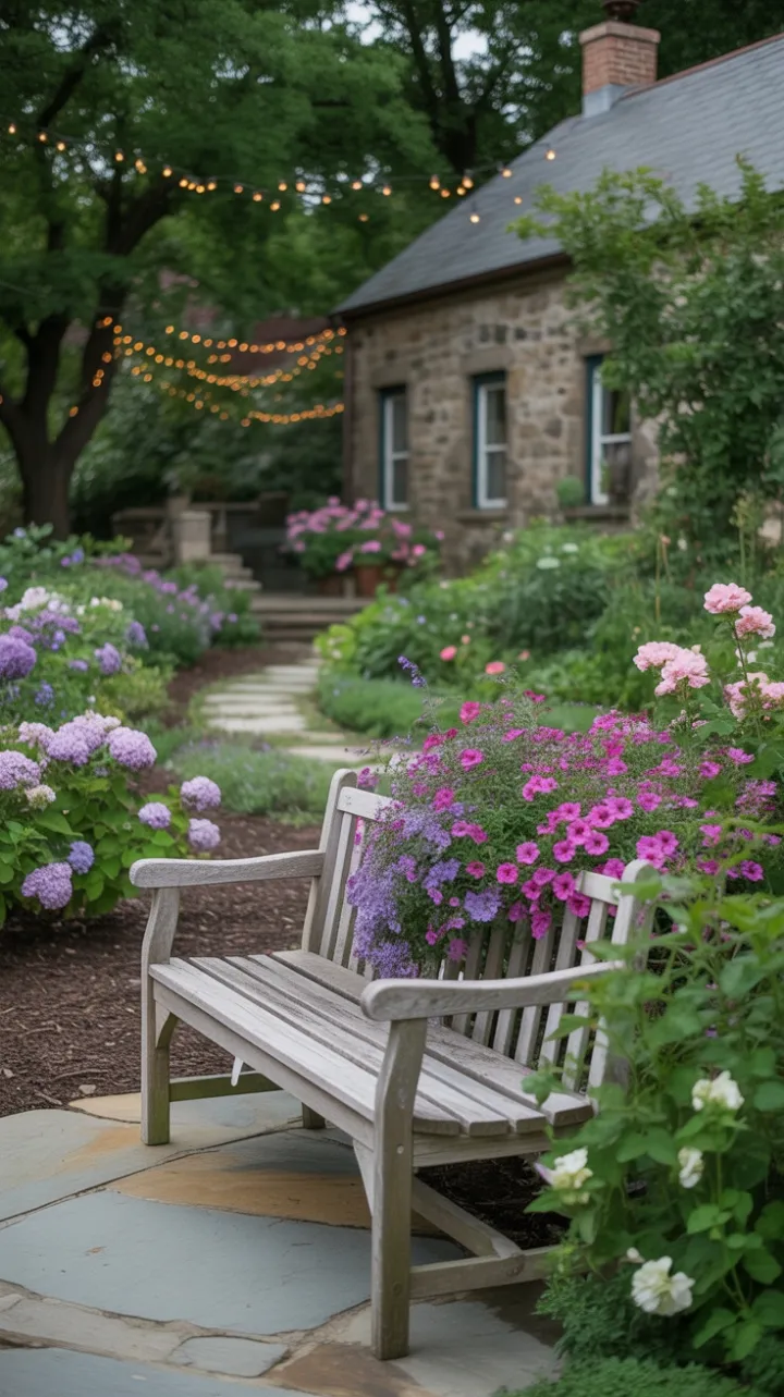 Twilight Garden Retreat at the Stone Farmhouse