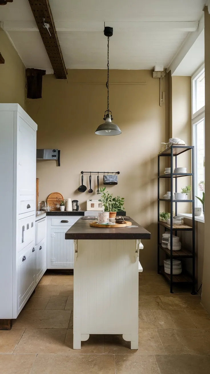 This small modern farmhouse kitchen shines thanks to the perfect blend of farmhouse lights and industrial kitchen ideas.  The farmhouse kitchen lighting, specifically the choice of farmhouse kitchen lights above the island, creates a warm and inviting atmosphere.  These farmhouse kitchen lighting ideas are a great example of how to maximize light and style in even a smaller space.  The result?  A stunning kitchen island lighting scheme that elevates the entire room.