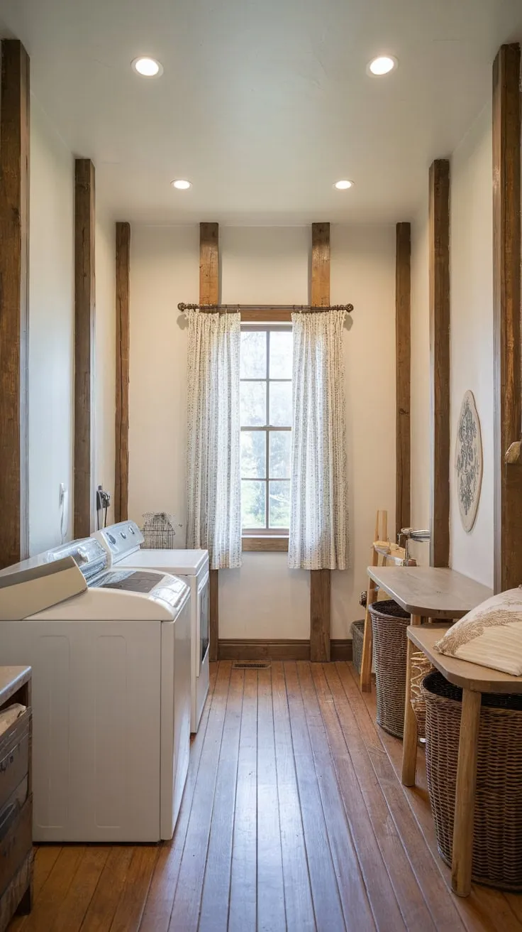 Farmhouse Charm: Elevating Laundry with Rustic Elegance