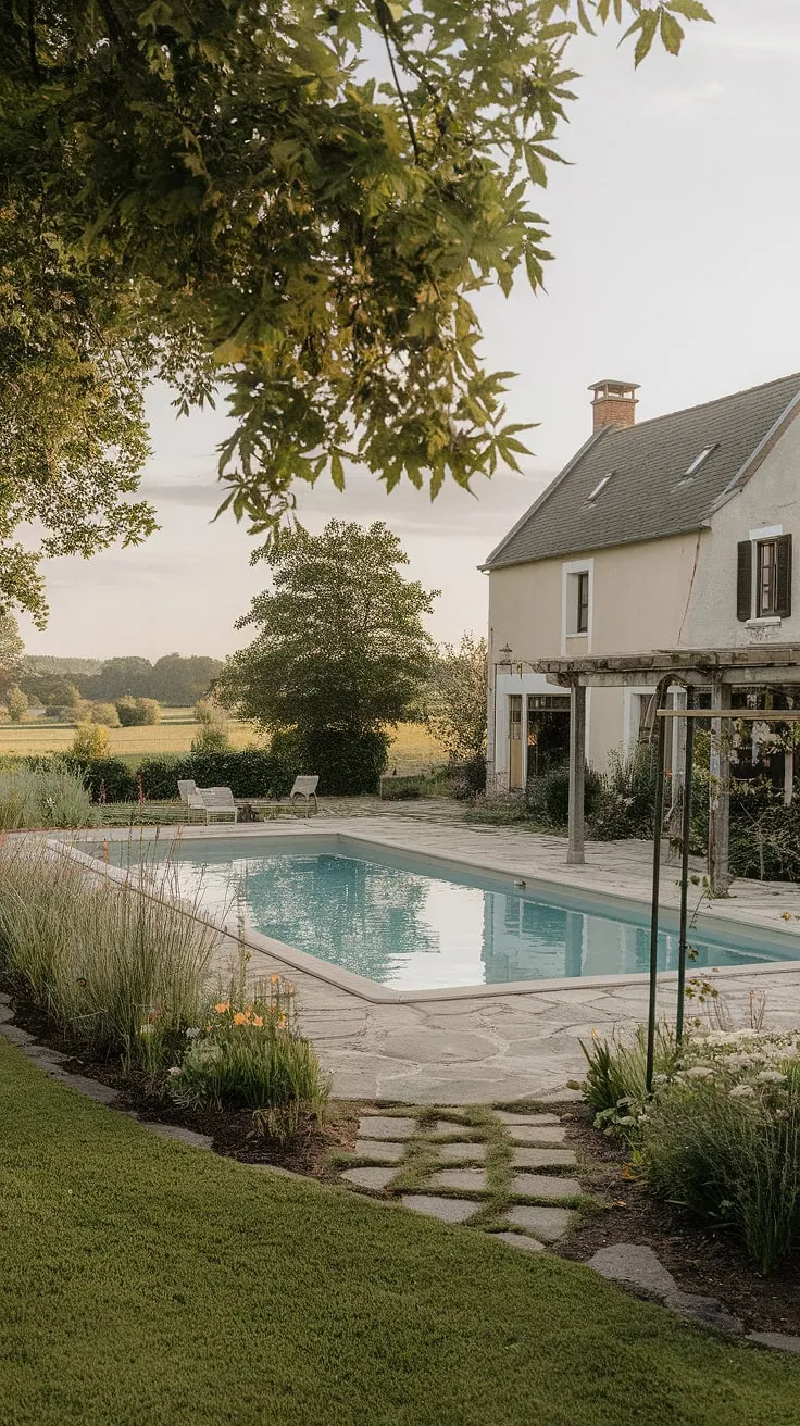 This charming farmhouse offers the ultimate blend of rustic charm and modern luxury. A refreshing pool, vibrant gardens, and a picturesque setting create an unforgettable escape. A dream come true.