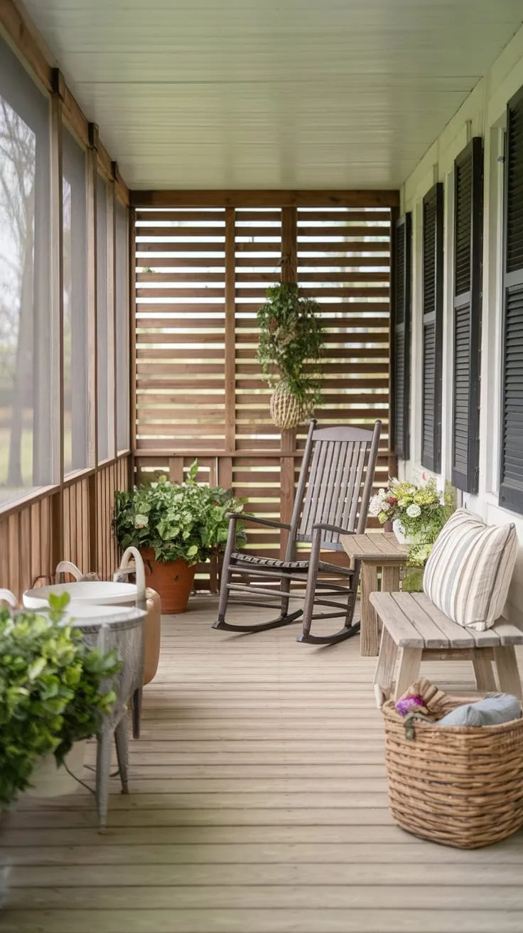 Cozy Farmhouse Porch Oasis