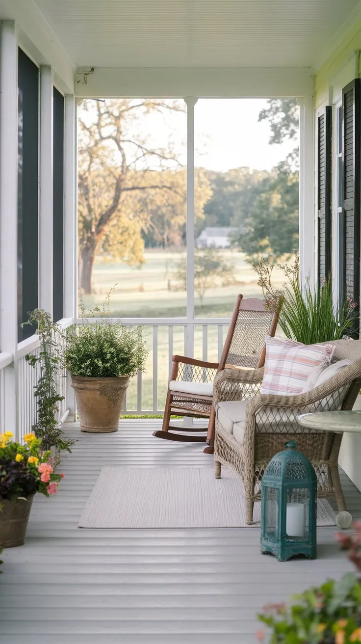 Charming Farmhouse Porch Oasis