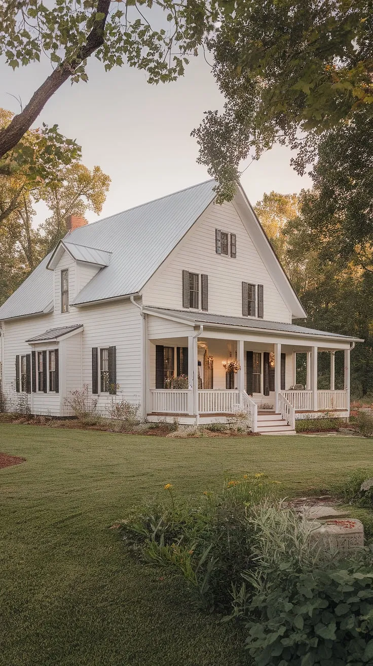 This vintage farmhouse, nestled on sprawling acreage, embodies the dream of peaceful country living. The wrap-around porch beckons you to relax and enjoy the breathtaking views, a true testament to timeless charm and serene beauty. A perfect blend of rustic elegance and modern comfort awaits.