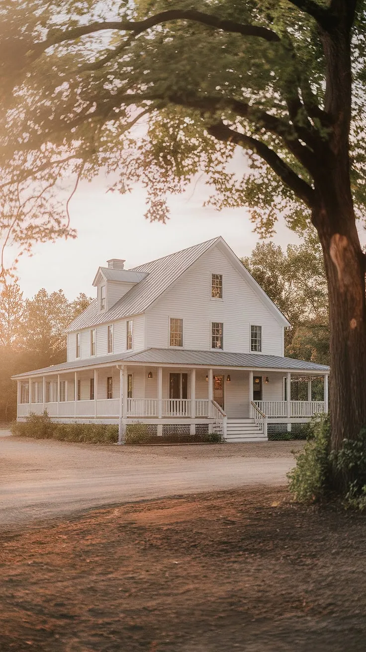 Modern farmhouse charm meets rustic countryside tranquility. This new build boasts a vintage aesthetic, spacious wrap-around porch, and sits peacefully on its own acreage, a true testament to blending old-world appeal with contemporary comfort. A perfect blend of style and serenity.