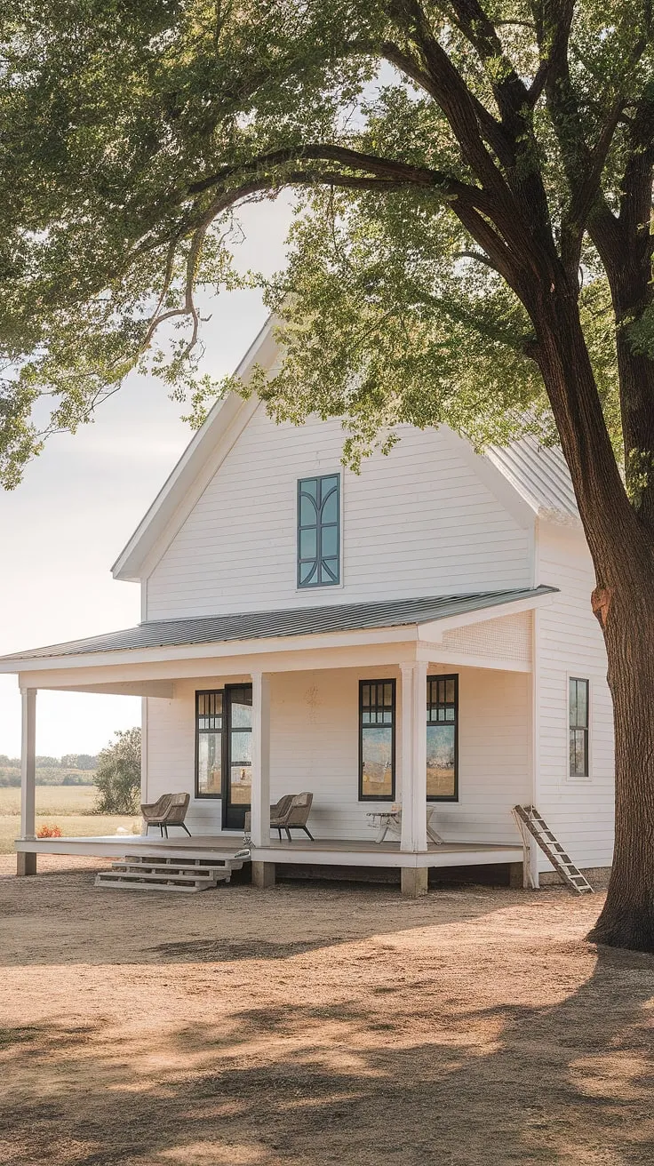 Modern farmhouse charm meets timeless appeal. This new build seamlessly blends vintage aesthetics with expansive acreage, creating a peaceful retreat where rustic details and open skies collide. The wrap-around porch, perfect for lazy afternoons, invites you to unwind and soak in the tranquility of this idyllic setting.