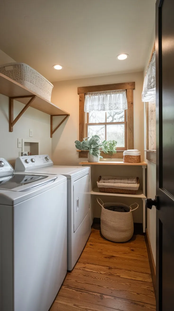Laundry Oasis: Creating a Serene Rustic Escape