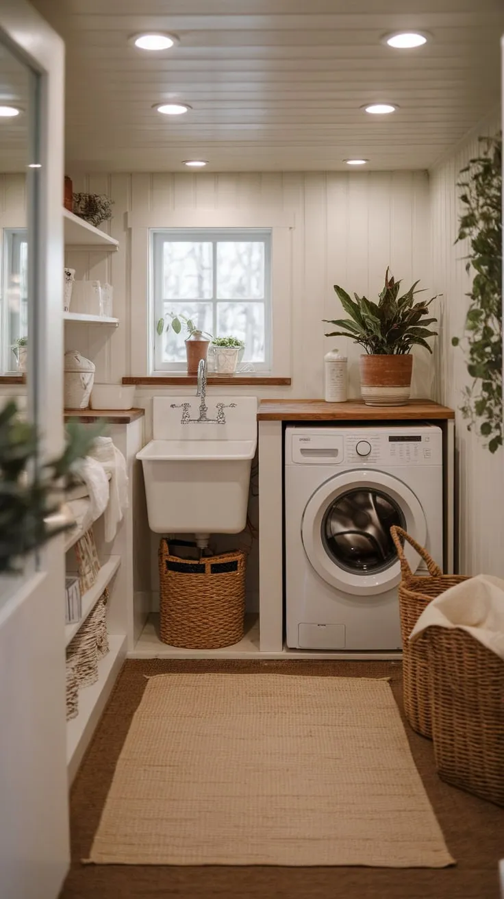 Rustic Retreat: Transforming Laundry into a Delightful Escape