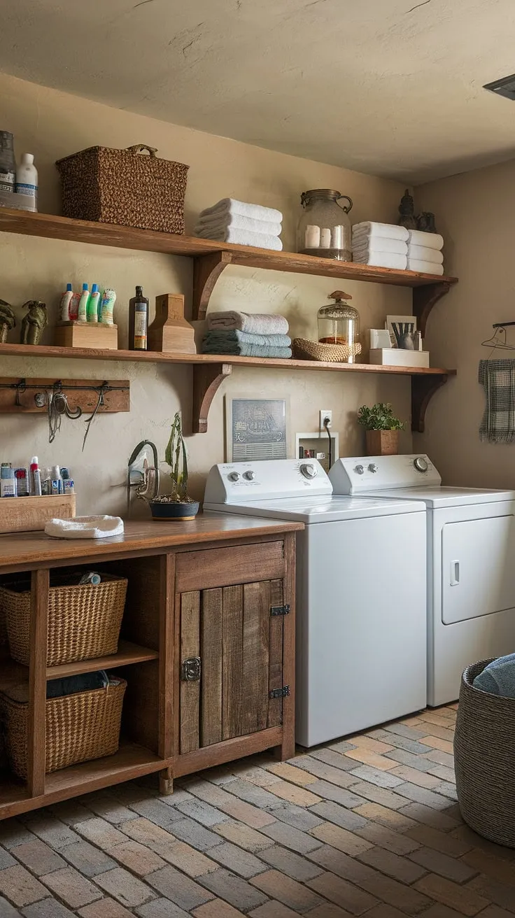 This garage mudroom entryway is the ultimate in garage organizing.  The designated garage drop zone, complete with bench, storage baskets, and coat rack, keeps everything tidy and easily accessible.  This garage storage inspiration transforms a cluttered space into a functional and stylish garage entryway.