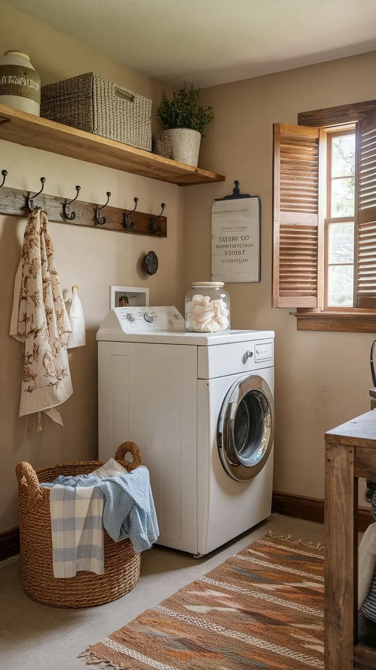 Say goodbye to garage entryway chaos! This mudroom garage boasts a practical and stylish garage drop zone, complete with a bench, storage bins, and a coat rack.  Find garage storage inspiration in this beautifully organized space, proving that garage organizing can be both efficient and aesthetically pleasing.