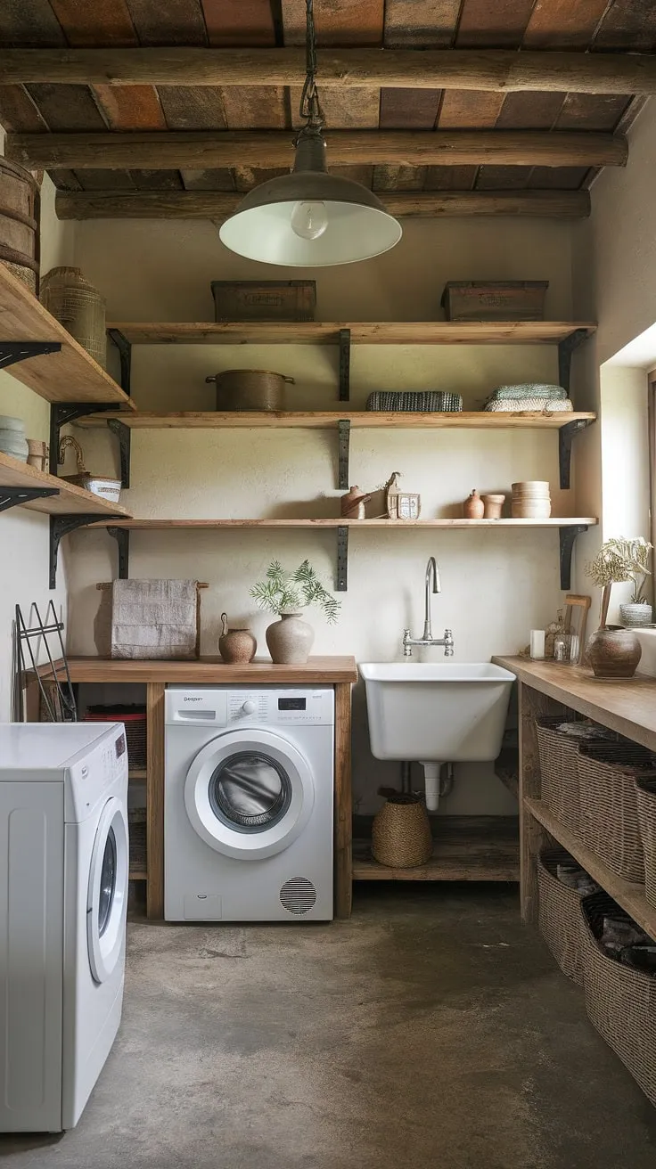 This mudroom garage entryway is the ultimate organizational dream!  The garage drop zone, complete with bench seating, cubbies, and coat rack, keeps everything in its place.  Clever garage storage solutions and a chalkboard for messages complete this garage organizing inspiration.