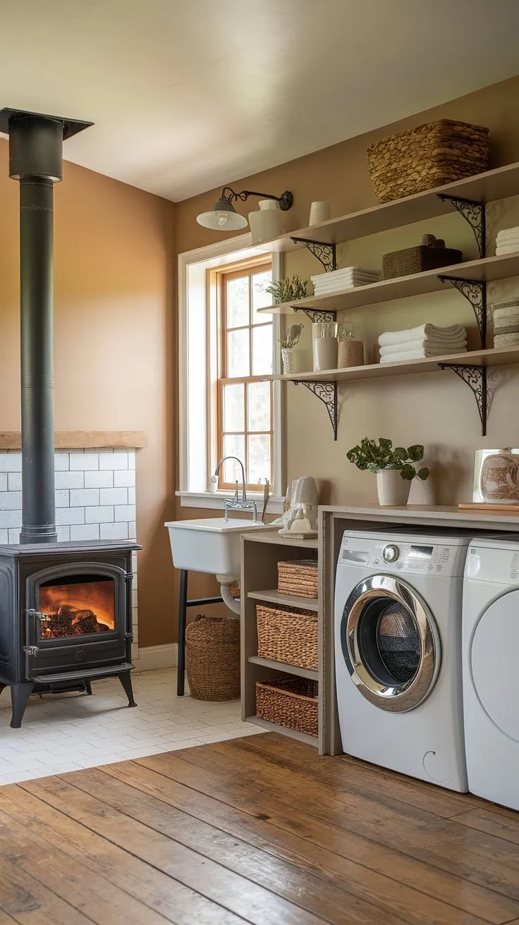Transform your garage entryway into a stylish and organized space with this garage drop zone.  This mudroom garage boasts clever storage solutions, proving that garage organizing doesn't have to be a chore.  Find inspiration for your own garage storage here.