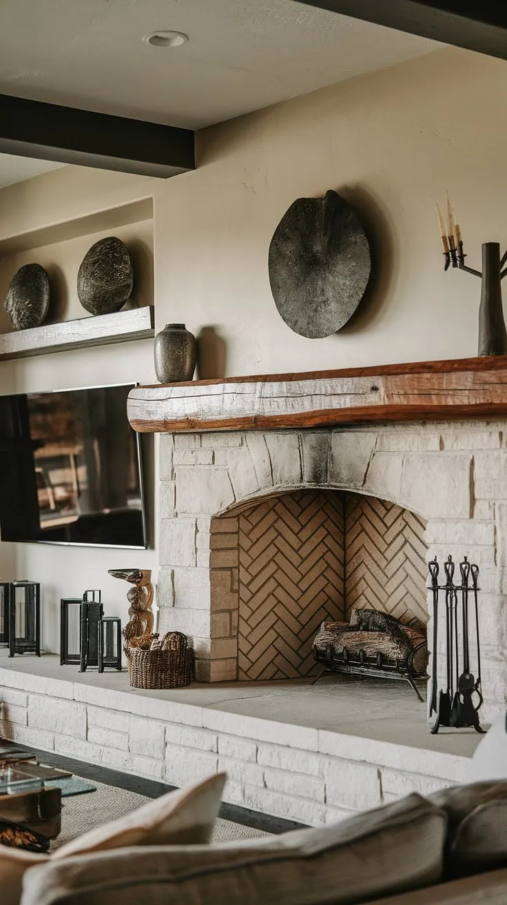 This living room fireplace, a stunning example of fireplace built-ins, is the heart of this home.  The fireplace remodel transformed the space, showcasing creative fireplace ideas and seamlessly integrating the TV wall.  The living room decor fireplace, complete with a wooden mantel and striking artwork, perfectly complements the living room remodel.