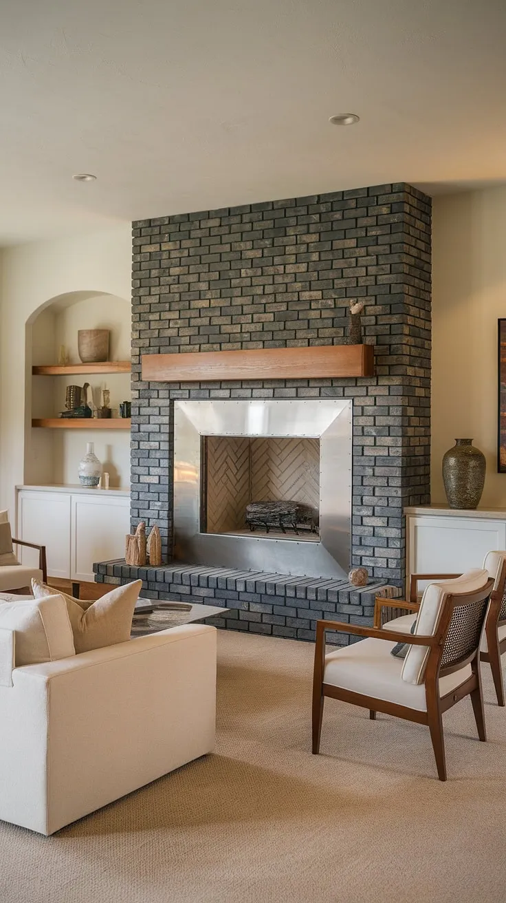 Transforming a fireplaceless living room into a cozy haven with this stunning fireplace built-in.  The living room remodel is complete, showcasing the perfect blend of modern fireplace ideas and classic living room decor. This home fireplace is the heart of the space, a testament to thoughtful fireplace makeover and fireplace remodel choices.